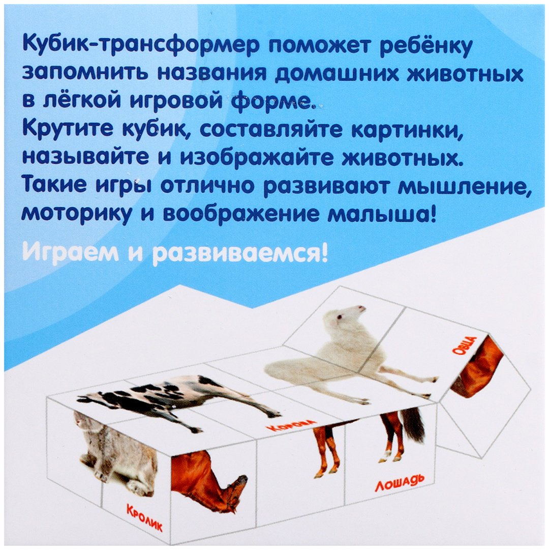 Обучающий набор IQ-ZABIAKA Умникуб Домашние животные купить,0