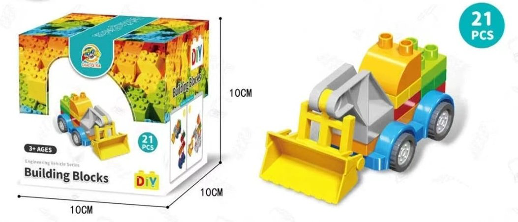 Конструктор Конструктор building blocks 21 машина деталей, деталей 21 шт купить,NaN