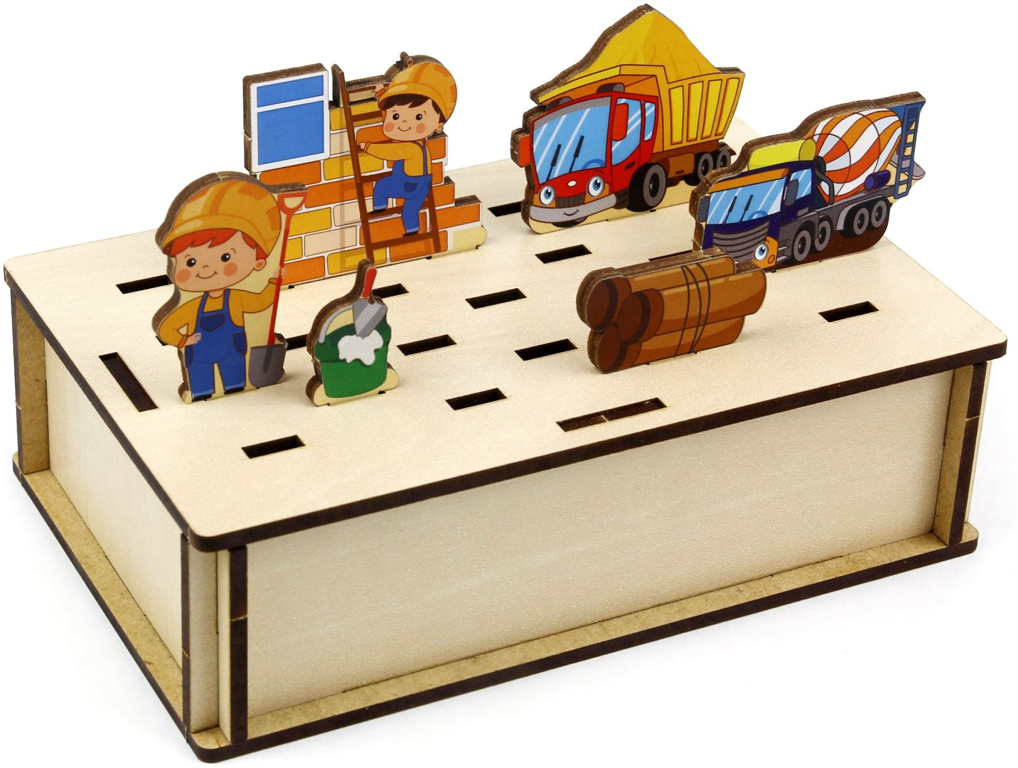 Сортер WoodLand Toys Панорама. Стройка купить,2900
