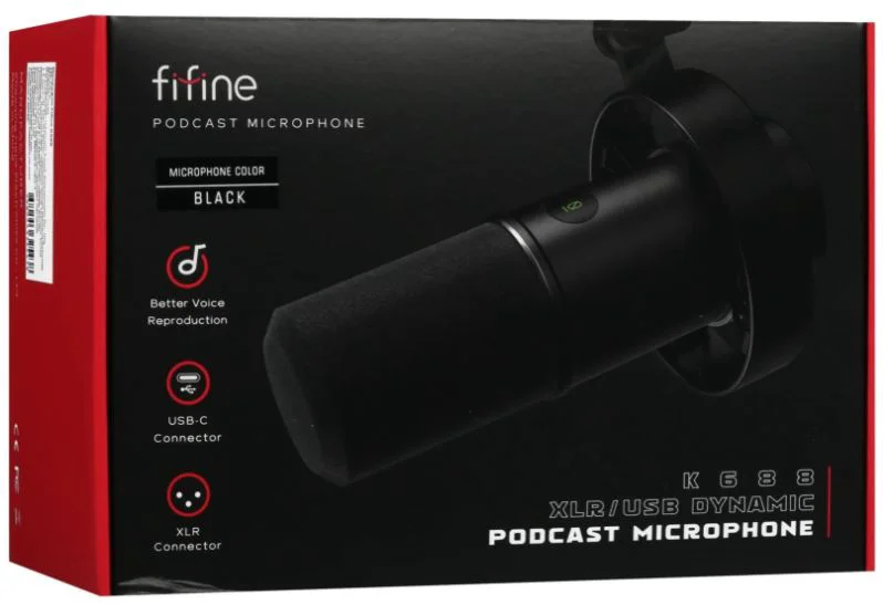 Микрофон Fifine K688 Black купить,NaN