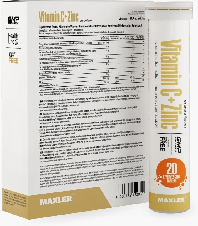 Витамин Maxler 2497 C+Zink 20 таблеток купить,NaN