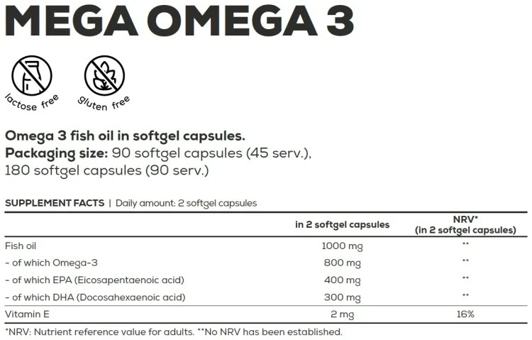 БАД BioTech USA Mega Omega 3 90 капсул купить,18990