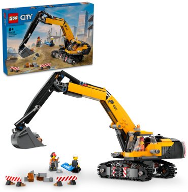 LEGO Желтый строительный экскаватор City 60420, деталей 633 шт