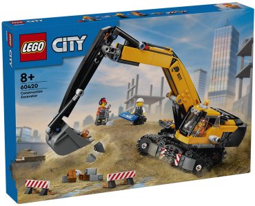 LEGO Желтый строительный экскаватор City 60420, деталей 633 шт - ForteMarket LEGO Желтый строительный экскаватор City 60420, деталей 633 шт купить,0