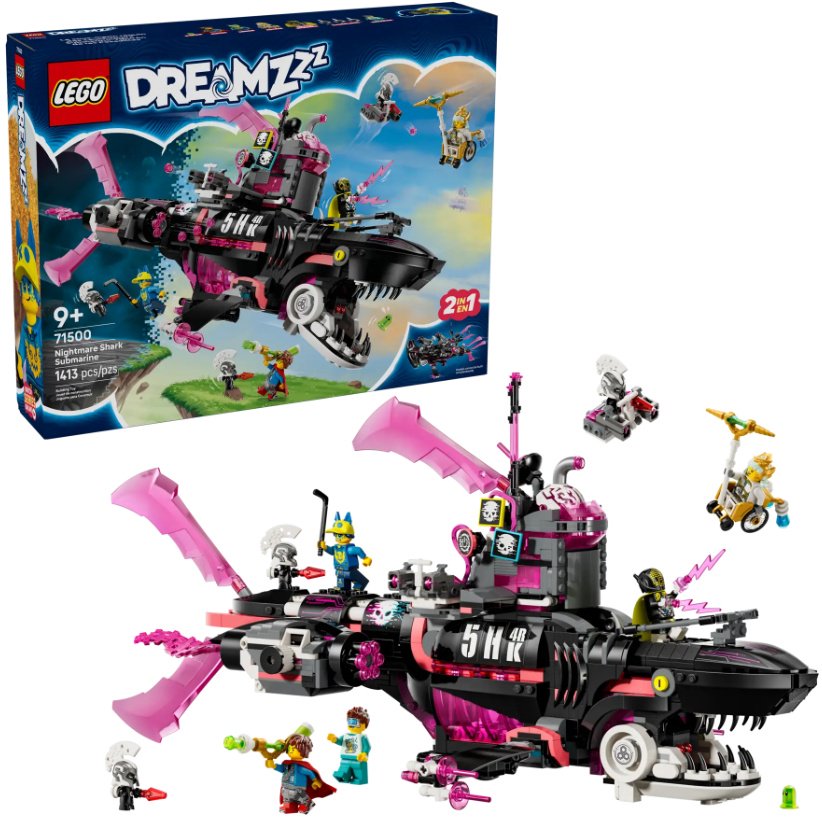 Конструктор LEGO Кошмарная Акула Подводная Лодка, деталей 1413 шт
