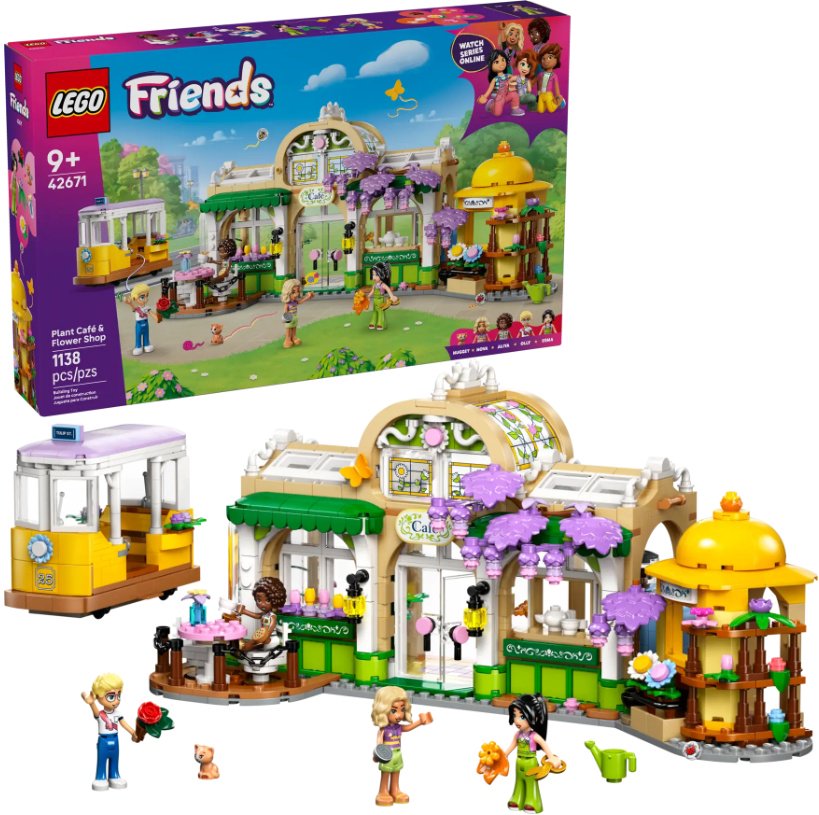 Конструктор LEGO Friends Plant cafe and flower shop, деталей 1138 шт