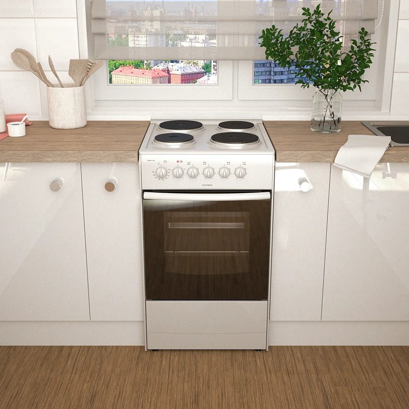 Кухонная плита DARINA S4 EM341 404 W белый купить,NaN