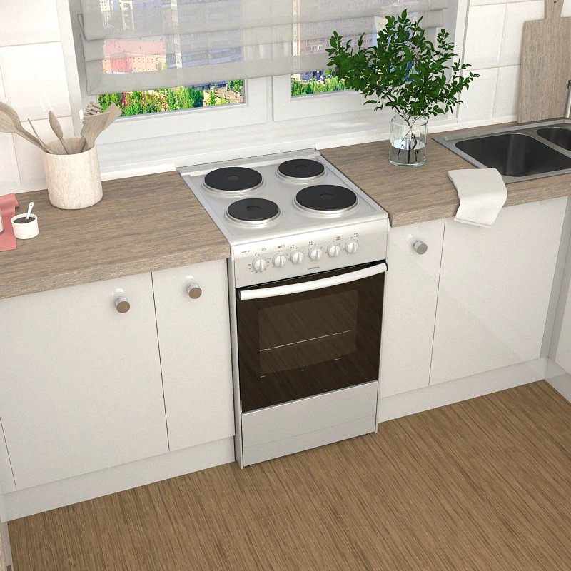 Кухонная плита DARINA S4 EM341 404 W белый купить,NaN
