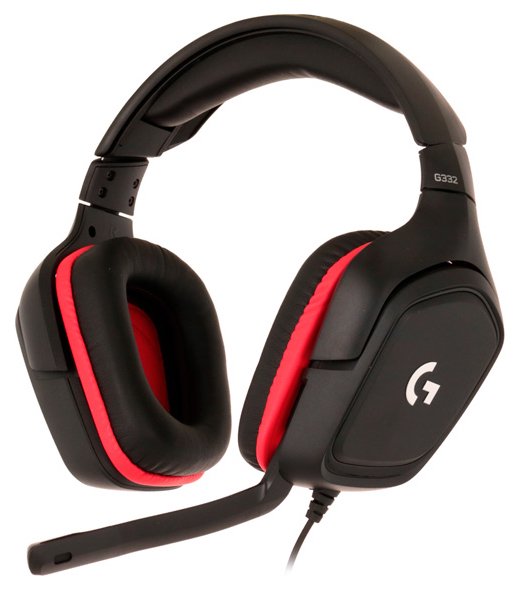Наушники Logitech G332 черно-красные