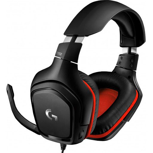 Наушники Logitech G332 черно-красные