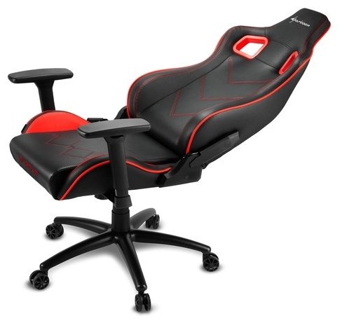 Игровое кресло Sharkoon Elbrus 2, красный, черный - ForteMarket Игровое кресло Sharkoon Elbrus 2, красный, черный купить,0