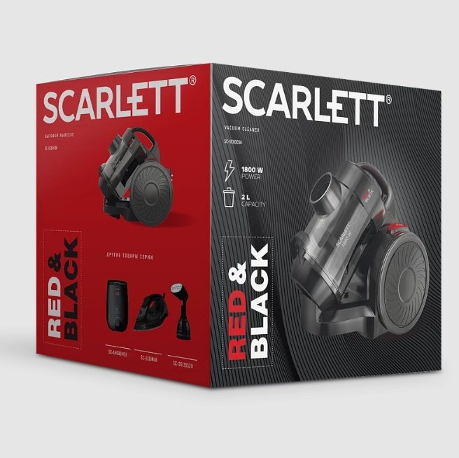 Пылесос Scarlett SC-VC80C66 черный купить,0