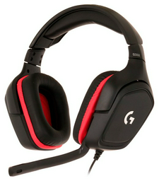 Наушники Logitech G332 черно-красные