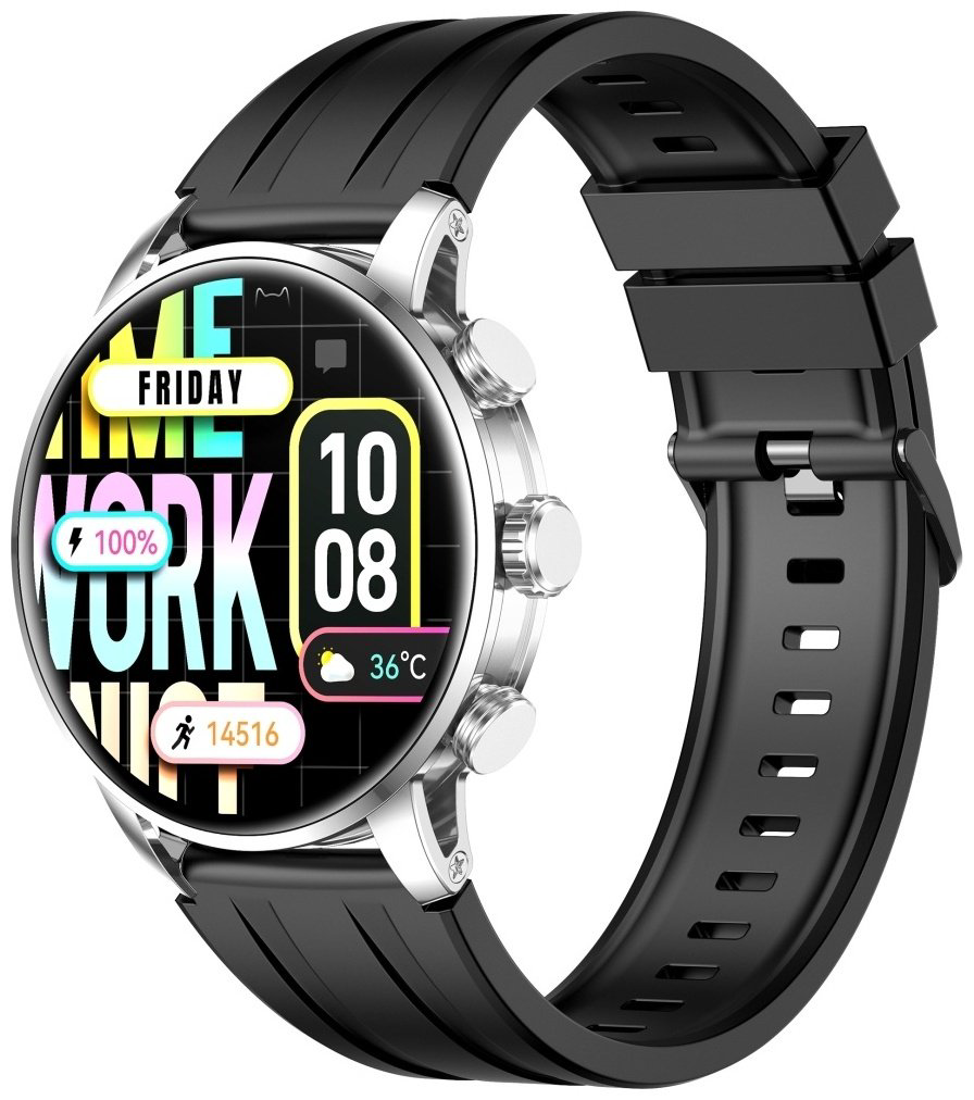 Смарт-часы Kieslect Calling Watch Kr2 серебристый-черный - ForteMarket Смарт-часы Kieslect Calling Watch Kr2 серебристый-черный купить,29990