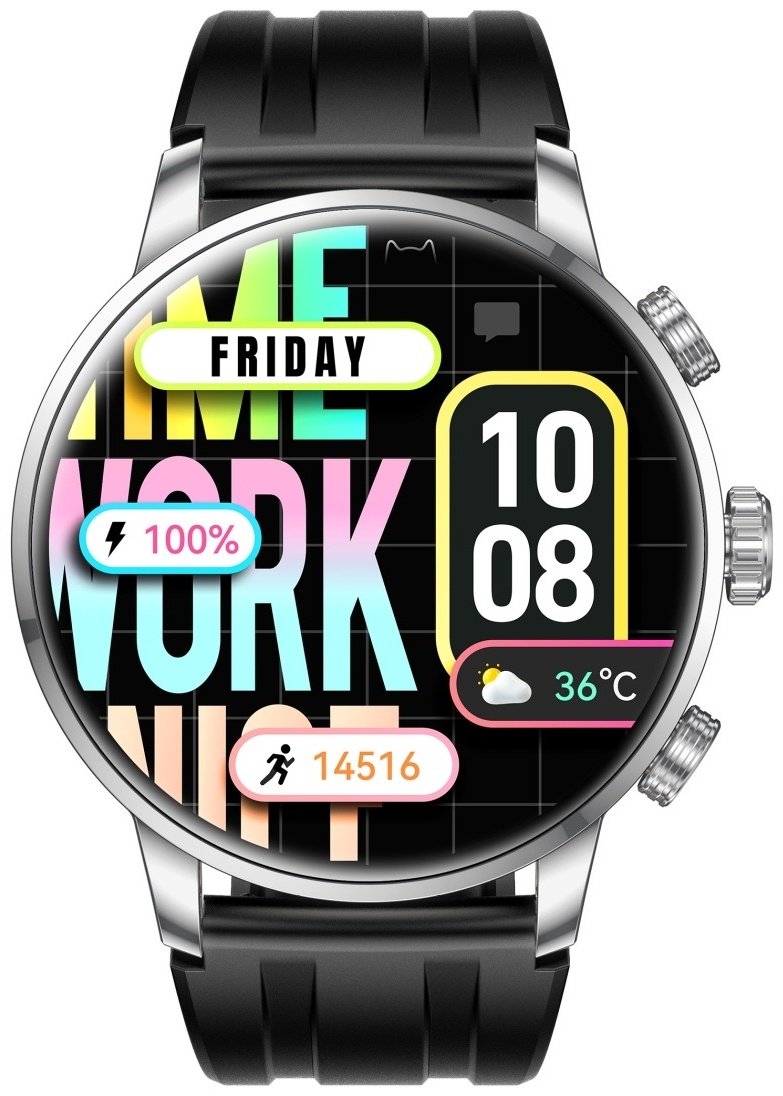 Смарт-часы Kieslect Calling Watch Kr2 серебристый-черный купить,0