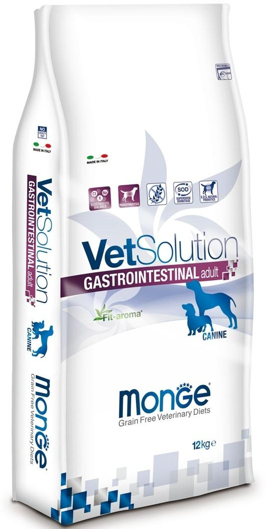 Корм Monge VetSolution Gastrointestinal при проблемах с ЖКТ 12 кг купить,NaN