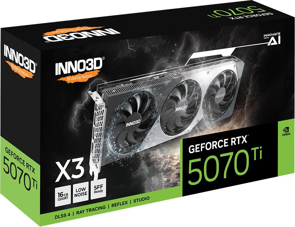 Видеокарта Inno3D RTX5070 TI X3 OC 16 Гб купить,0