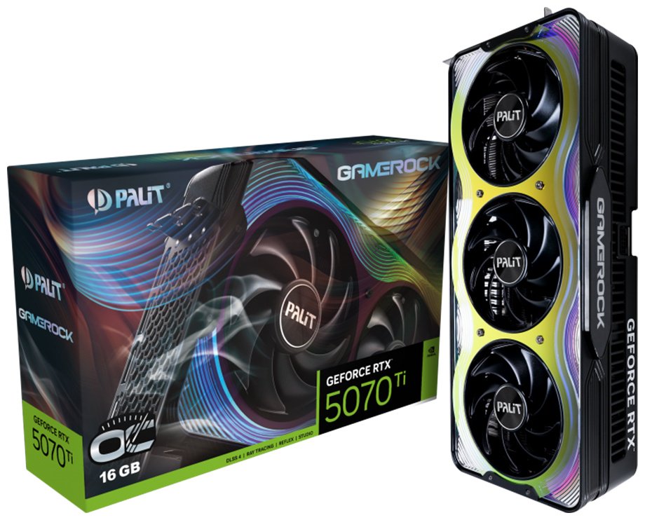 Видеокарта Palit RTX5070Ti GAMEROCK OC 16GB (NE7507TH19T2-GB2030G) 16 Гб - ForteMarket Видеокарта Palit RTX5070Ti GAMEROCK OC 16GB (NE7507TH19T2-GB2030G) 16 Гб купить,0