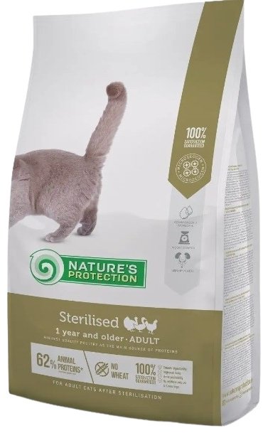 Корм Natures Protection Sterilised для стерилизованных птица 18 кг