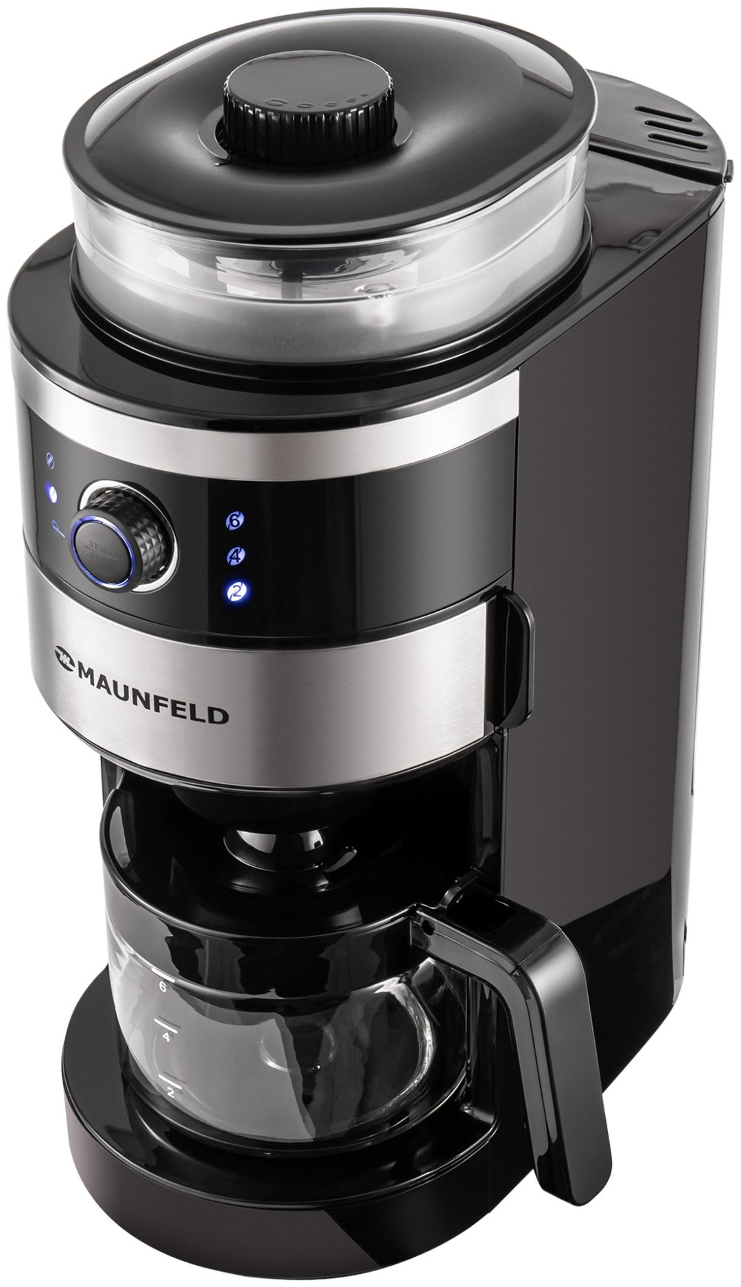Кофеварка MAUNFELD MF-731BK серебристый, черный купить,91903