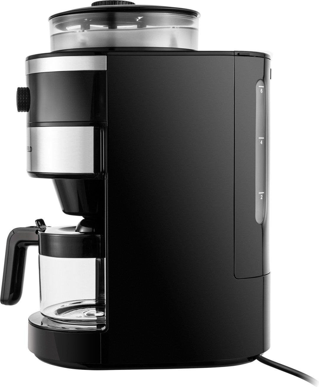 Кофеварка MAUNFELD MF-731BK серебристый, черный купить,0