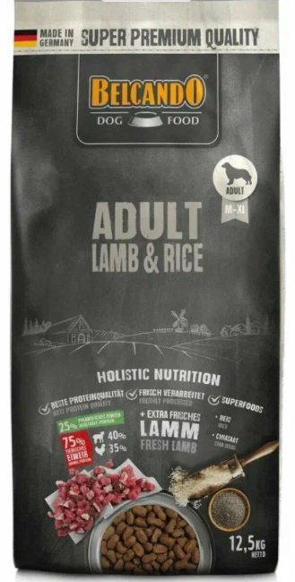 Корм Belcando Adult Lamb&amp;Rice Ягненок с рисом для взрослых всех пород 12.5 кг купить,58379