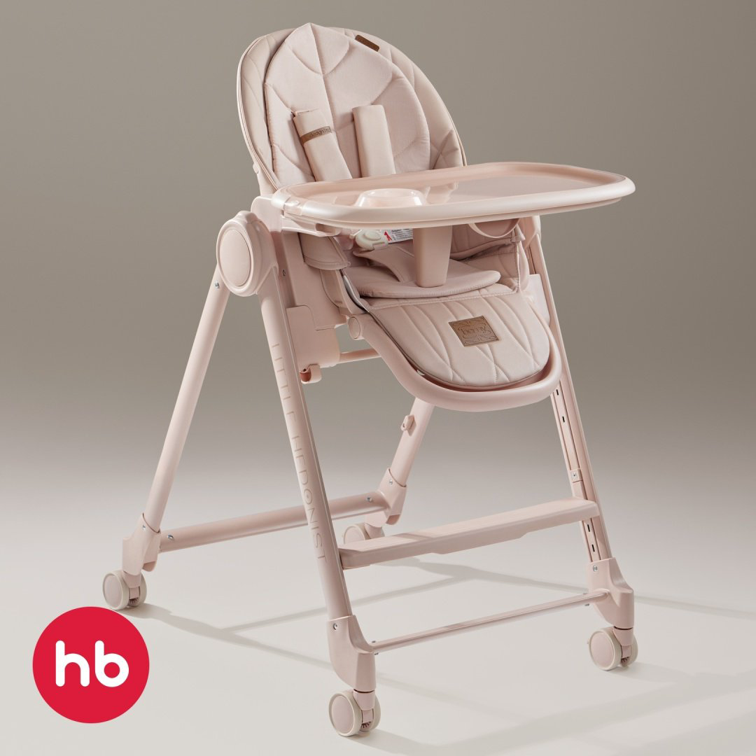 Стульчик-шезлонг Happy baby Berny Lux светло-розовый купить,NaN