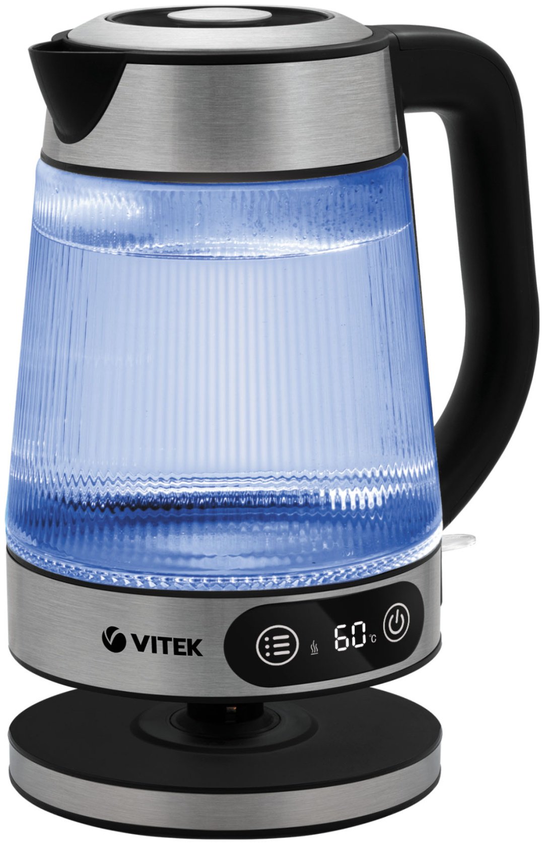 Электрочайник Vitek VT-8825 серебристый, черный