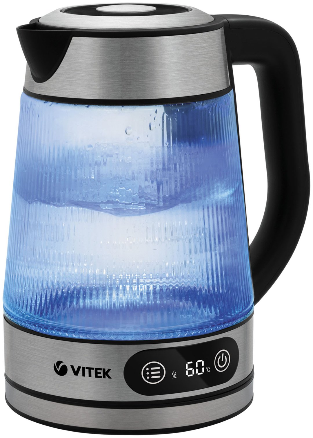 Электрочайник Vitek VT-8825 серебристый, черный