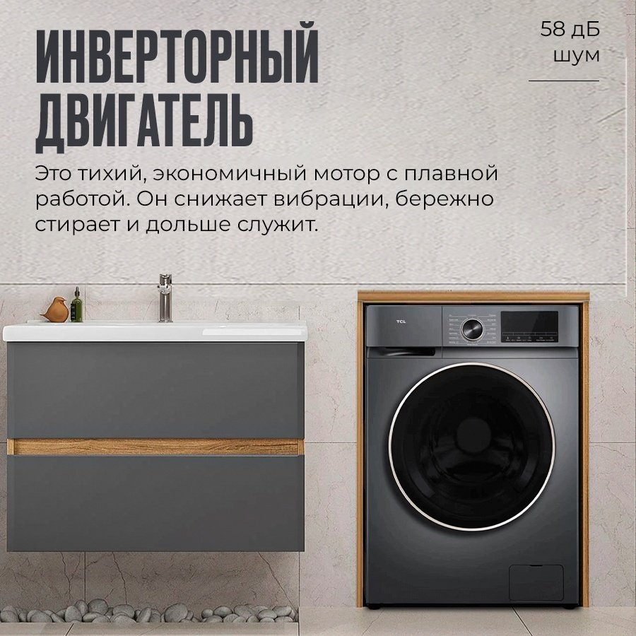 Стиральная машина TCL P1108FLG серый купить,0