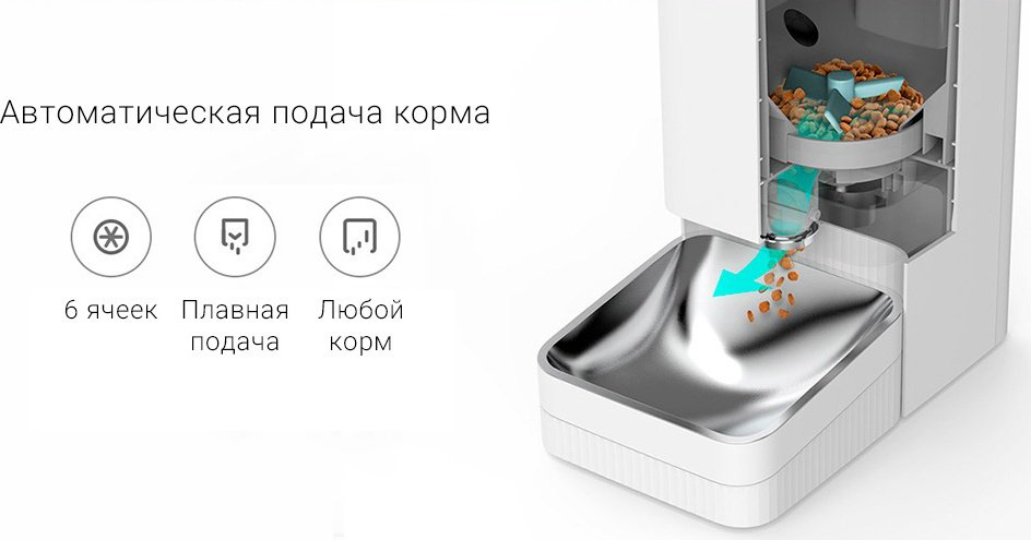 Xiaomi Автокормушка Smart Pet Food Feeder 6934177787867 350 мл белый купить,NaN