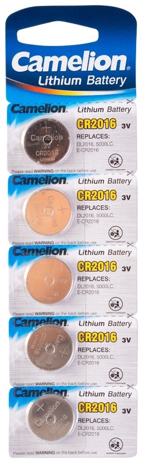 Батарейка CR2016 Camelion 5 шт