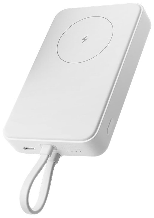 Внешний аккумулятор Xiaomi Портативный внешний аккумулятор Xiaomi 33W Magnetic Power Bank 10000mAh (Integrated Cable) White 10000 мАч белый
