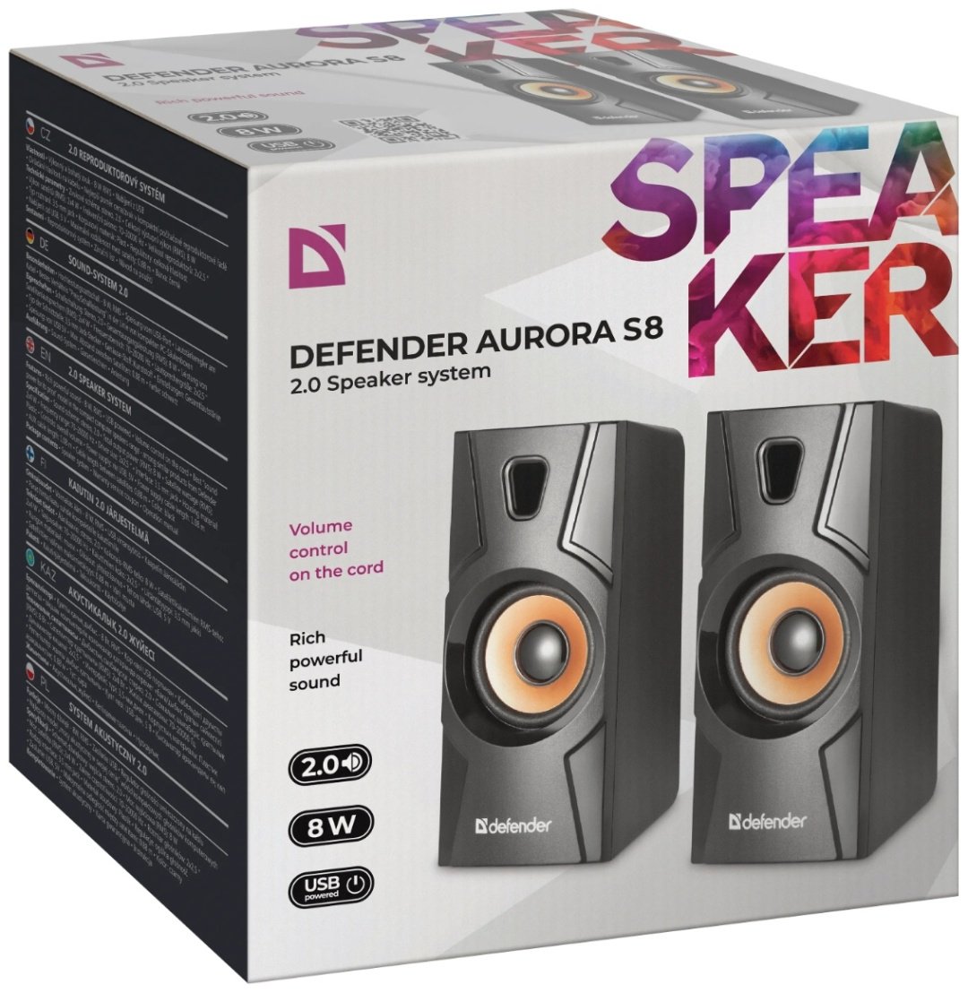Компьютерные колонки Defender Aurora S8 65408 черный купить,0
