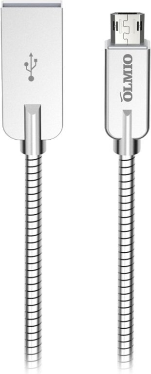 Кабель OLMIO USB 2.0 (M), micro-USB 2.0 (M), 1.2 м, серебристый