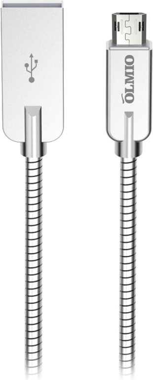 Кабель OLMIO USB 2.0 (M), micro-USB 2.0 (M), 1.2 м, серебристый