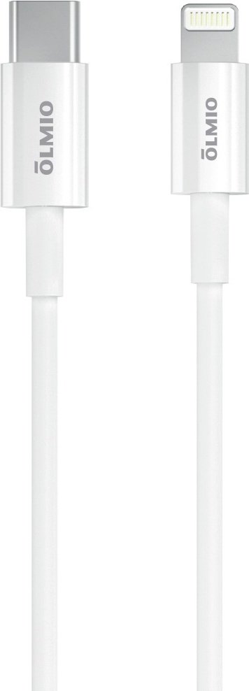 Кабель OLMIO USB TypeC (M), Lightning (M), 1 м, белый
