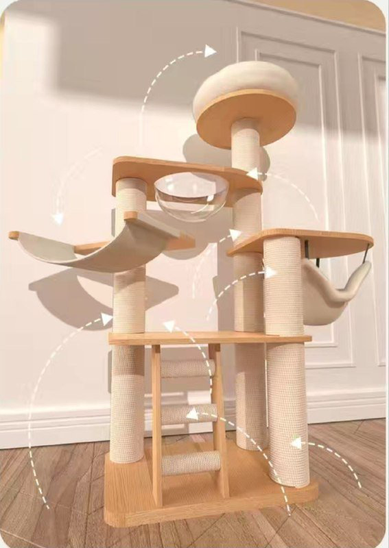 Игровой комплекс Cat House 500 бежевый купить,NaN