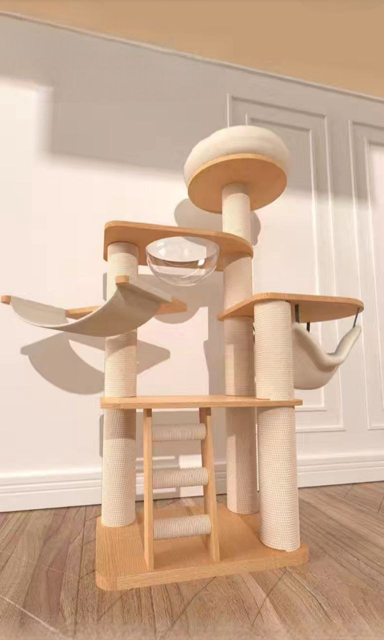 Игровой комплекс Cat House 500 бежевый купить,NaN
