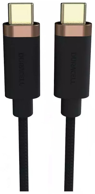 Кабель Duracell USB TypeC (M), 1 м, черный