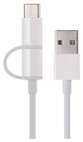 Кабель Xiaomi USB 2.0 (M), USB TypeC (M), micro-USB 2.0 (M), 1 м, белый купить,0