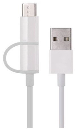 Кабель Xiaomi USB 2.0 (M), USB TypeC (M), micro-USB 2.0 (M), 1 м, белый купить,2116