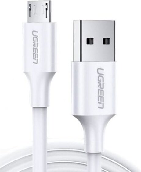 Кабель Ugreen USB 2.0 (M), micro-USB 2.0 (M), 2 м, белый