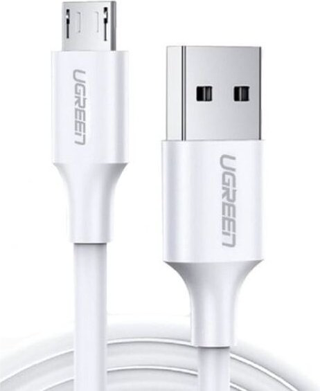 Кабель Ugreen USB 2.0 (M), micro-USB 2.0 (M), 2 м, белый