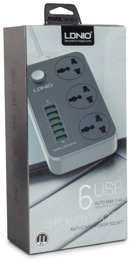 Сетевой фильтр LDNIO SC3604 2 м купить,0