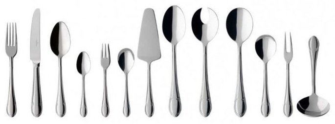 Набор столовых приборов Villeroy&amp;Boch 68 шт, серебристый Mademoiselle купить,0