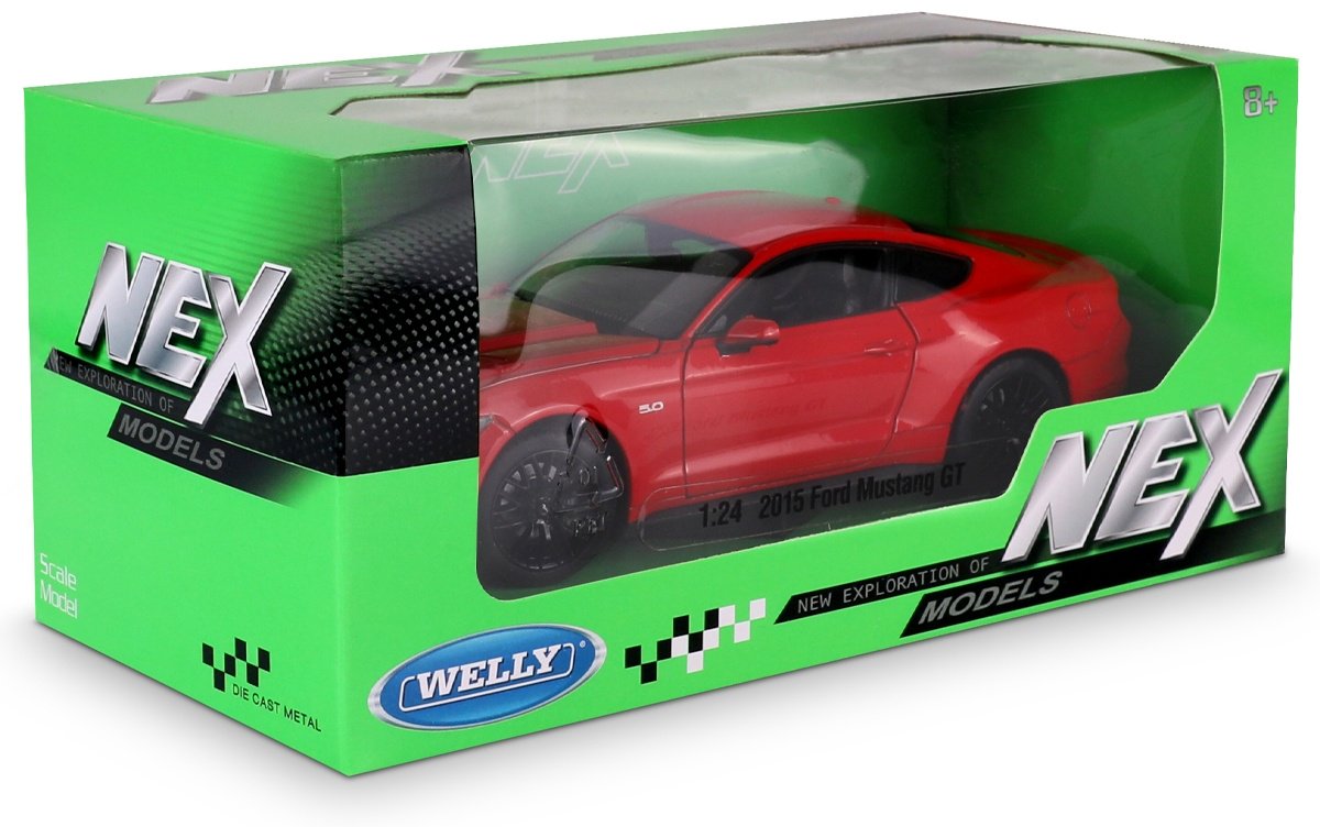 Легковая Welly Ford Mustang GT 24062W, металл, красный купить,0