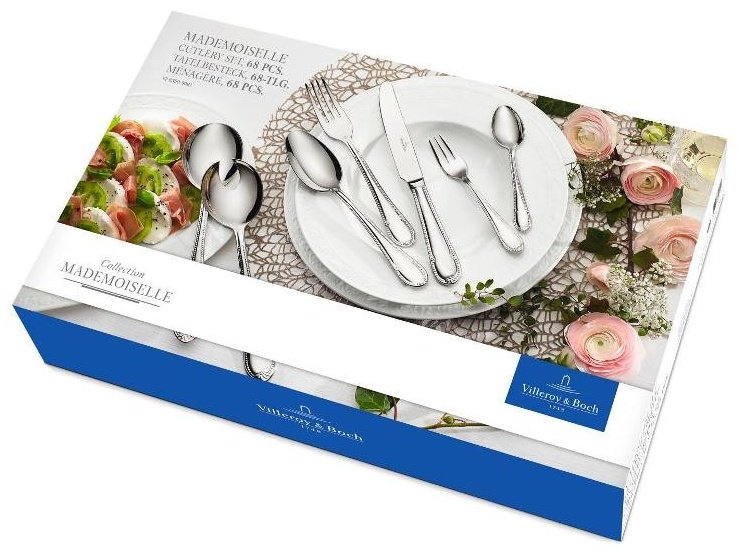 Набор столовых приборов Villeroy&amp;Boch 68 шт, серебристый Mademoiselle купить,0