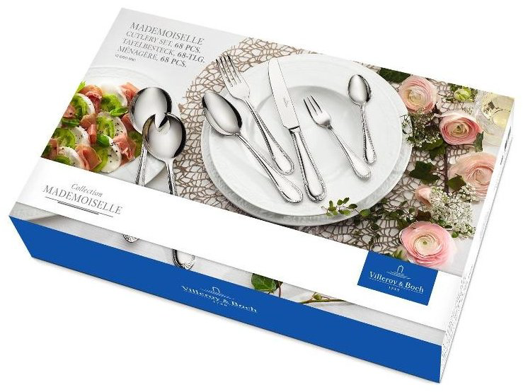 Набор столовых приборов Villeroy&amp;Boch 68 шт, серебристый Mademoiselle купить,NaN
