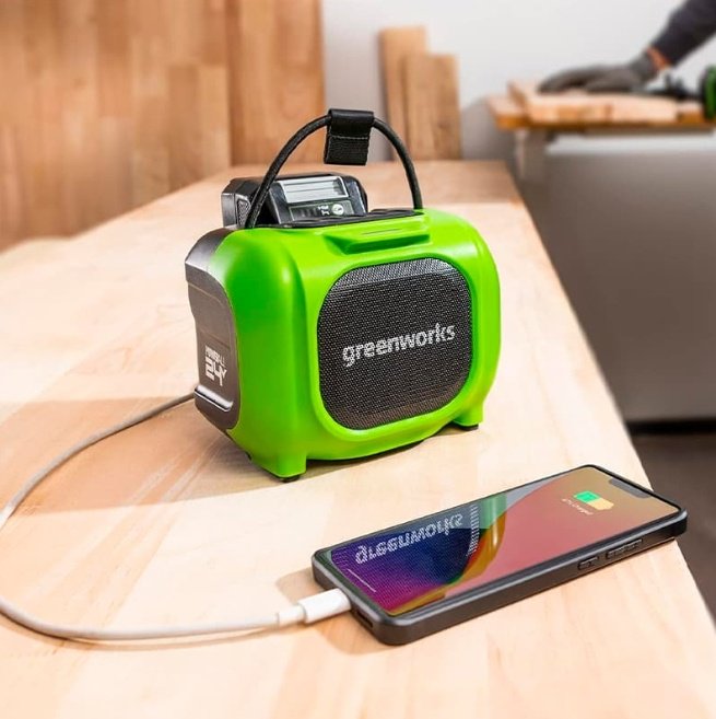 Портативная колонка Greenworks GPT-MNBS зеленый - ForteMarket Портативная колонка Greenworks GPT-MNBS зеленый купить,0